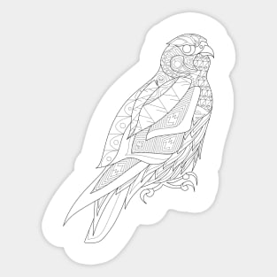 falcon peregrine in eagle eyes art zentangle Sticker